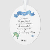 Elegante Aquarell-gute Buch-gute Freunde Ornament (Vorderseite)