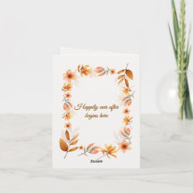 Elegante Aquarell-Herbst-Blumenhochzeit