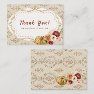 Elegante Aquarell Herbst eine süße kleine Kürbis-B Mitteilungskarte