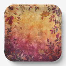 Elegante Aquarell-Herbstblätter