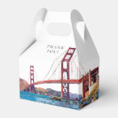 Elegante Aquarell-Hochzeit in San Francisco Geschenkschachtel (Rückseite)