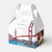 Elegante Aquarell-Hochzeit in San Francisco Geschenkschachtel (Vorderseite)