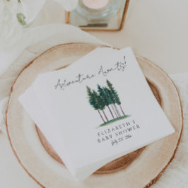 Elegante Aquarell Pine Trees Babydusche Serviette