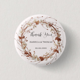 Elegante Aquarell-Roségold-Gänseblümchen-Blumen-Bo Button