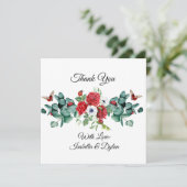 Elegante Aquarell-Rosen mit Eukalyptus (Stehend Vorderseite)