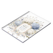Elegante Aquarell Royal Botanique Hortensie Braut Notizblock (Linke Seite)