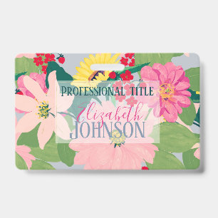 Elegante Aquarell-Sonnenblumen Roségesteck Grau Ausweis