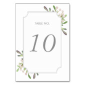 Elegante Aquarell-Tischnummer Tischnummer (Vorderseite)