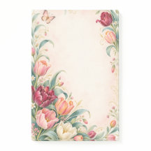 Elegante Aquarell-Tulpen-Garten-Blumen