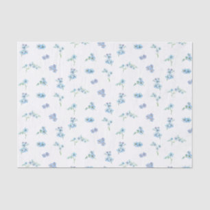 Elegante Aquarell-Vergissmeinnicht-Blumen Seidenpapier