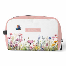 Elegante Aquarell Wildblume Kosmetik & Toilettenar