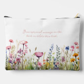 Elegante Aquarell-Wildblume Kosmetisch Zubehörtasche (Rückseite)