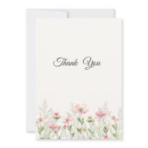 Elegante Aquarell-Wildblumen-Wiese-Hochzeit 