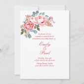 Elegante Aquarellbäche Einladung zur Hochzeit (Vorderseite)