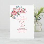 Elegante Aquarellbäche Einladung zur Hochzeit (Stehend Vorderseite)