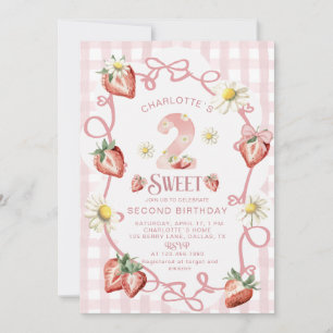 Elegante Aquarellbär Erdbeere biFlat Holiday Card Feiertagskarte