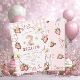 Elegante Aquarellbär Erdbeere biFlat Holiday Card Feiertagskarte