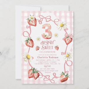Elegante Aquarellbär Erdbeere biFlat Holiday Card Feiertagskarte