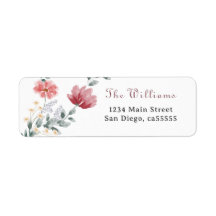 Elegante Aquarellbilder, moderne Wildblumen