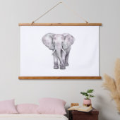 Elegante Aquarellbilder Wandteppich Mit Holzrahmen (Schlafzimmer)