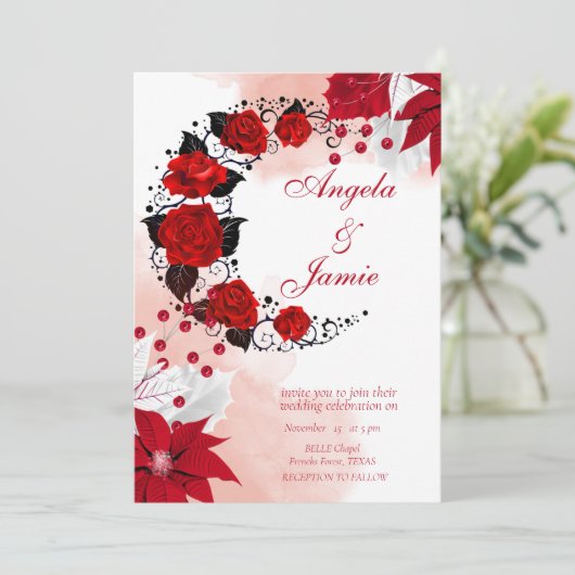 elegante Aquarellblende Einladung (Stehend Vorderseite)