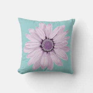 Elegante Aquarellblossom Lila Blume Kissen