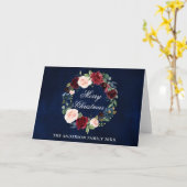 Elegante Aquarellblume Frohe Weihnachten geklappt Karte (Gelbe Blume)