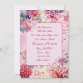 Elegante Aquarellblume Geburtstagsfeier Einladung (Rückseite)