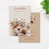 Elegante Aquarellblume Ohrring-Karte (Schreibtisch)