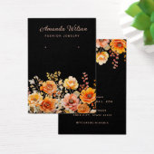 Elegante Aquarellblume Ohrring-Karte (Schreibtisch)