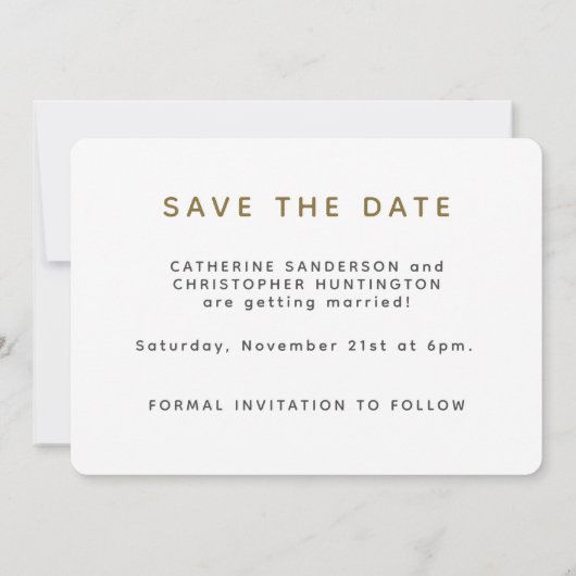 Elegante Aquarellblume Save the Date Karte (Rückseite)