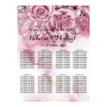 elegante Aquarellblumen-Sitzkarten