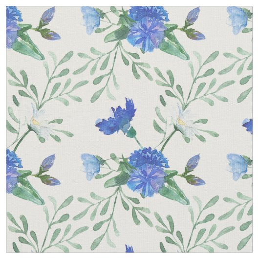 Elegante Aquarellblumen Stoff (Nahaufnahme)