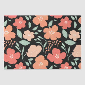 Elegante Aquarellblumen - Zartes florales Geschenk Seidenpapier