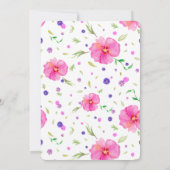 Elegante Aquarellblüte 70. Geburtstagsfeier Einlad Einladung (Rückseite)