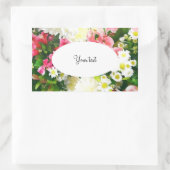 Elegante Aquarellblüte Rechteckiger Aufkleber (Tasche)