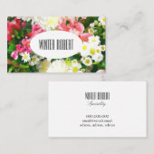 Elegante Aquarellblüte Visitenkarte (Vorne/Hinten)