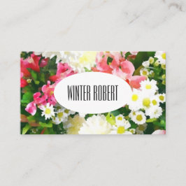 Elegante Aquarellblüte Visitenkarte