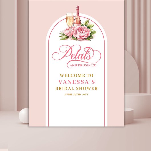 Elegante Aquarellblüten und Prosecco-Fotowand Wandteppich