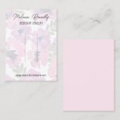 Elegante Aquarellblütenklammer Visitenkarte (Vorne/Hinten)