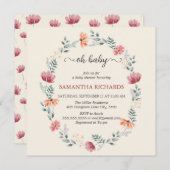 Elegante Aquarelldusche Wildblume Kinderdusche ein (Vorne/Hinten)