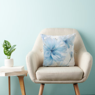 Elegante Aquarelle Blumenkohl Kissen