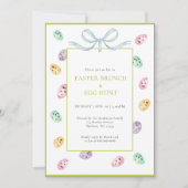 Elegante Aquarelleier Osterbrunch Einladung (Vorderseite)