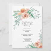 Elegante Aquarelleinladung, uAwg & Empfang in Einladung (Rückseite)