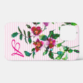 Elegante Aquarellfarbe mit Monogramm Case-Mate iPhone Hülle (Rückseite (Horizontal))