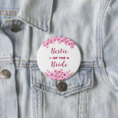 Elegante Aquarellfarbe Rosa Blütenbestie der Braut Button (Beispiel)