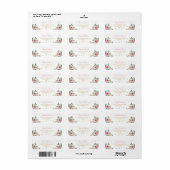 Elegante Aquarellfarbe Rosa Rücksendeadresse (Vorne)