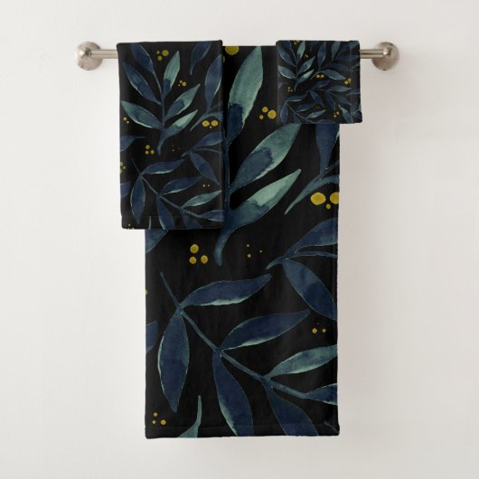 Elegante Aquarellfarben Badhandtuch Set (Insitu)