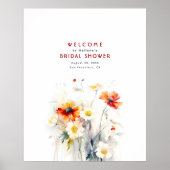 Elegante Aquarellfarben - Begrüßungszeichen Poster (Vorne)