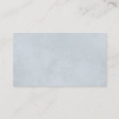 Elegante Aquarellfarben Blätter Dusty Blue & Pewte Visitenkarte (Rückseite)